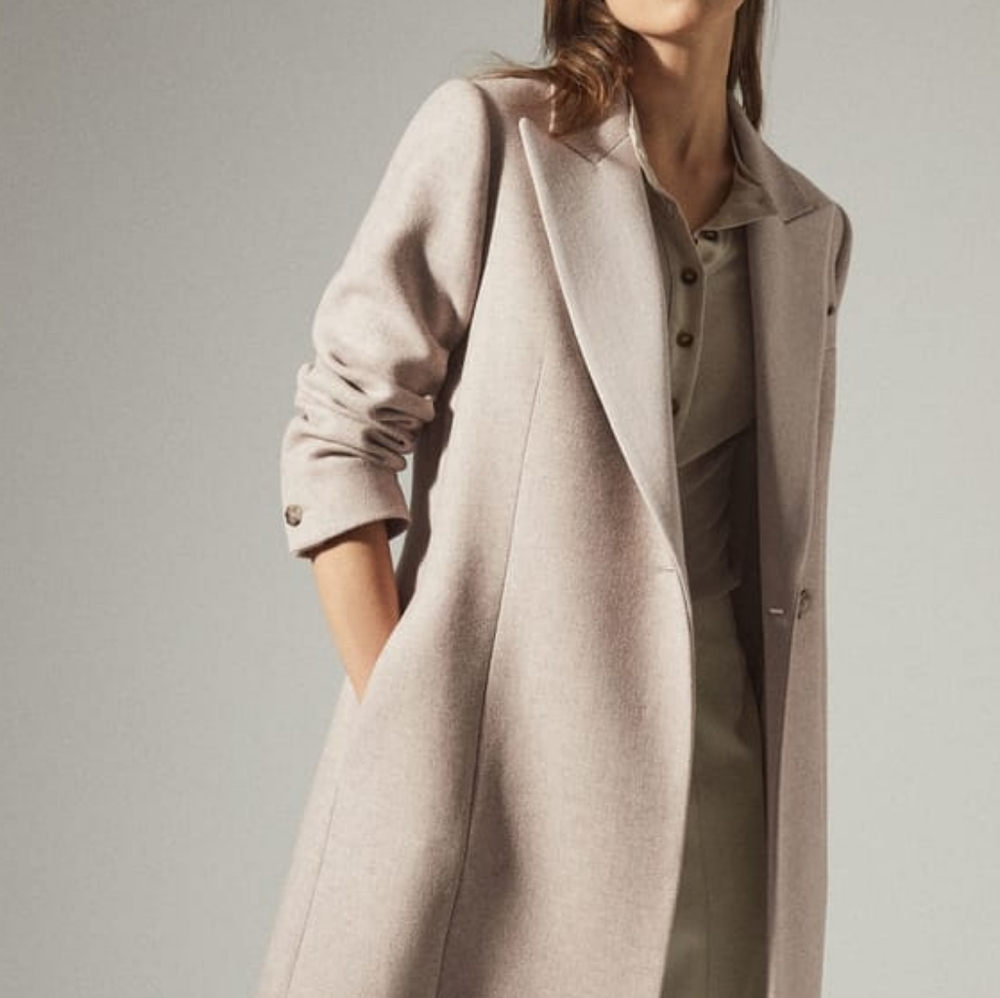 NWT REISS | Mandie Contrast Collar Mid-Length Coat - Picture 5 of 12